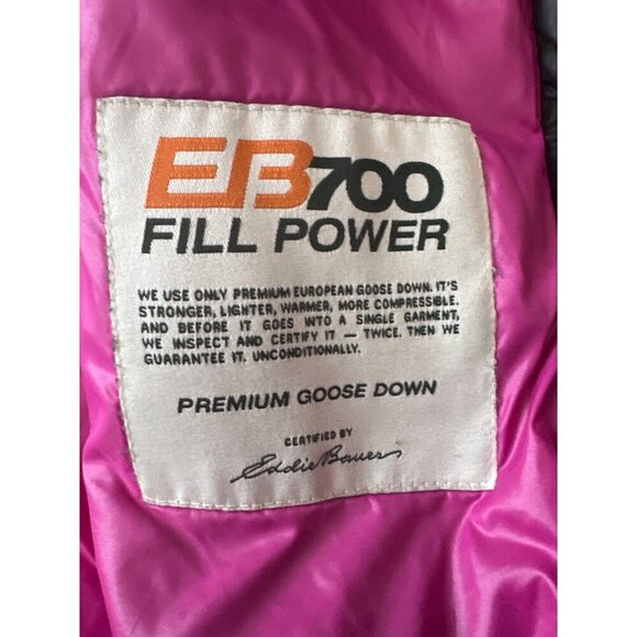 Eddie Bauer Womens Down Jacket S Black Midi Coat Goose Feathers Minimalist Gorp - Picture 4 of 6